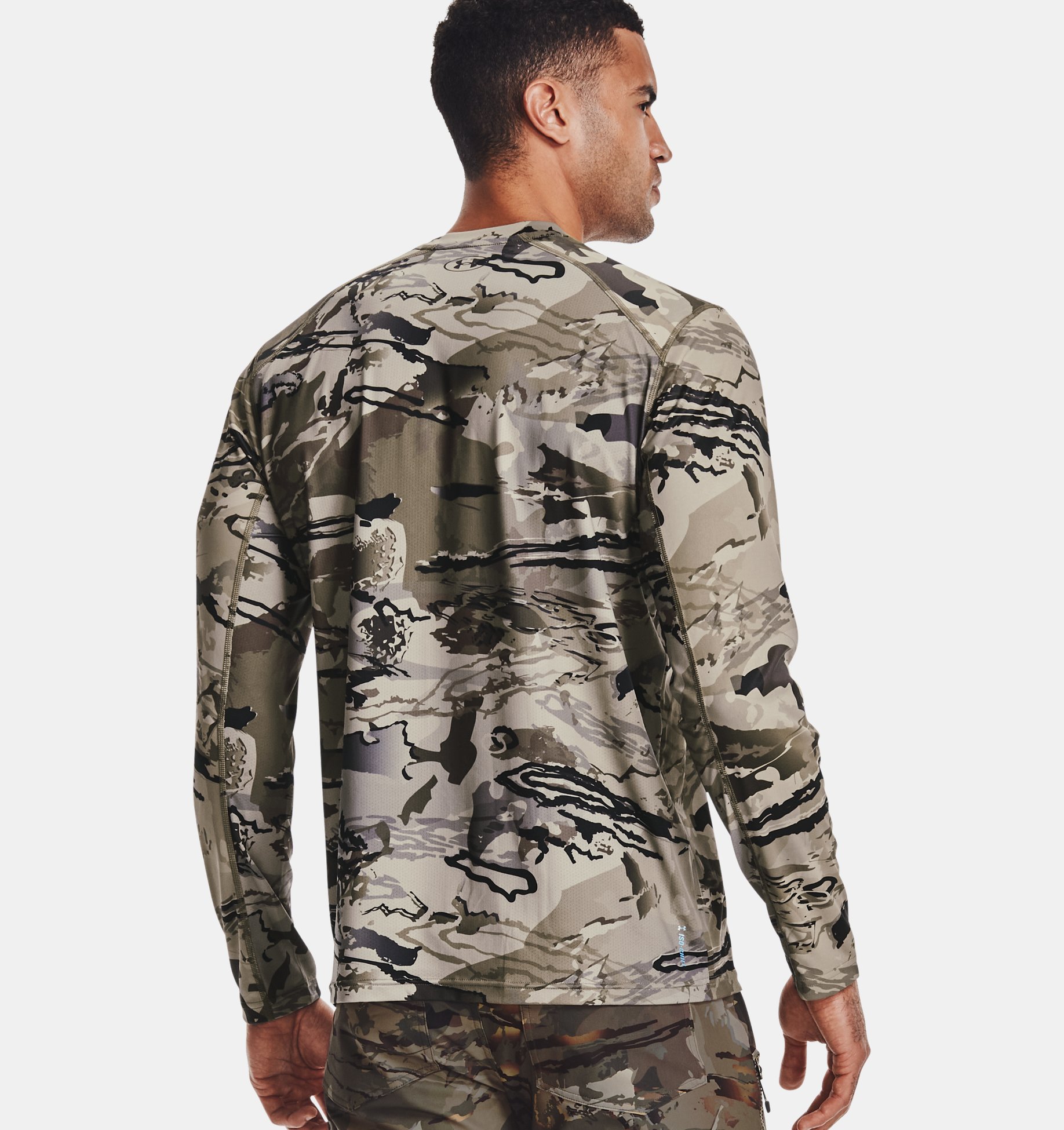 UA Under Armour Men’s Long Sleeve Shirt Size M ISO-Chill BrushLine Forest Camo 